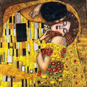 Kiss decorative print panel, 27x54 inches, cotton polyester blend